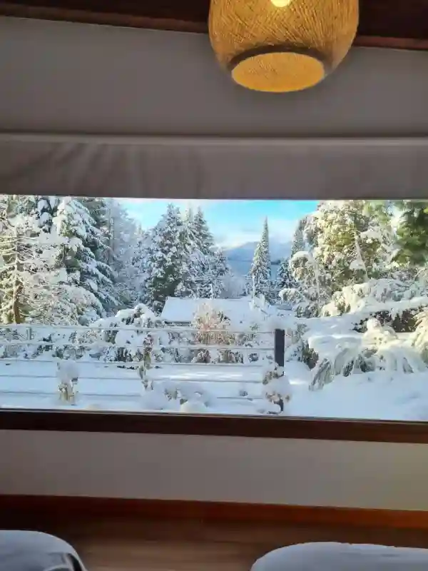 Snowy views from the secondary room